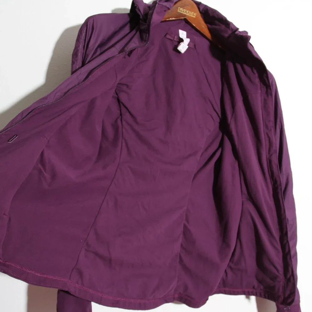 Lululemon Rush Hour Jacket Darkest Magenta Purple Full Zip Glyde Rulu Size 2